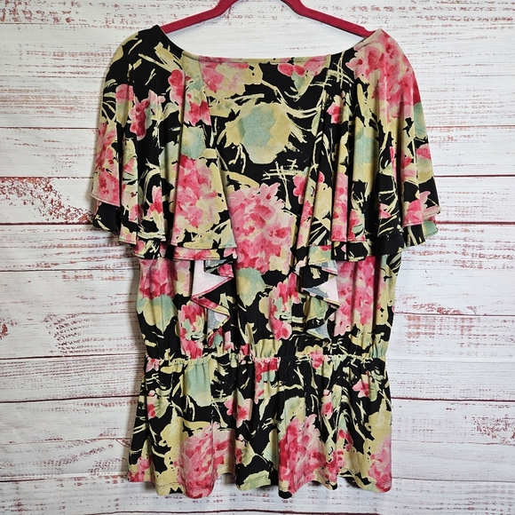 Lauren Ralph Lauren floral flutter sleeve blouse - Picture 10 of 15